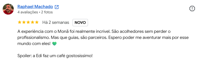 Avaliacao Google Mona Aventuras