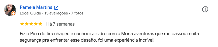 Avaliacao Google Mona Aventuras