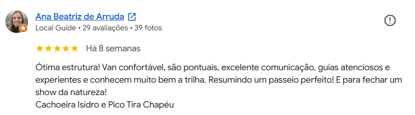Avaliacao Google Mona Aventuras