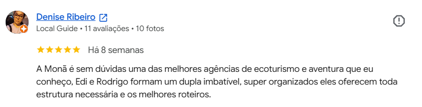 Avaliacao Google Mona Aventuras