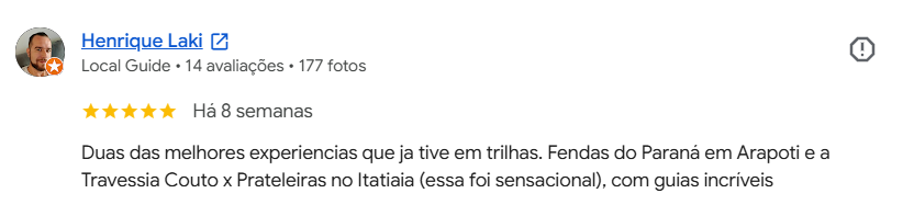 Avaliacao Google Mona Aventuras